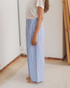 BASERANGE French organic cotton elastic stripe casual pants BAS-TROLE-PO-SU25-TW